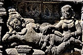 Borobudur, reliefs of the First Gallery balustrade.