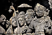 Borobudur, reliefs of the First Gallery balustrade. 