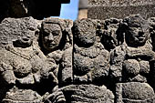 Borobudur, reliefs of the First Gallery balustrade. 