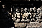 Borobudur, reliefs of the First Gallery balustrade. 