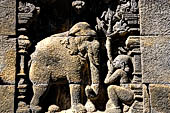 Borobudur, reliefs of the First Gallery balustrade. 