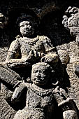 Borobudur, reliefs of the First Gallery balustrade. 