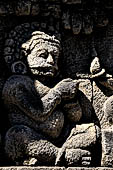 Borobudur, reliefs of the First Gallery balustrade. 