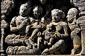 Borobudur, reliefs of the First Gallery balustrade. 