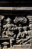 Borobudur, reliefs of the First Gallery balustrade. 