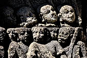 Borobudur, reliefs of the First Gallery balustrade. 