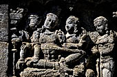 Borobudur, reliefs of the First Gallery balustrade. 