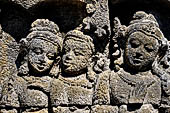 Borobudur, reliefs of the First Gallery balustrade. 