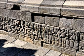 Borobudur, reliefs of the First Gallery balustrade. 