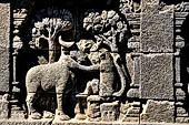 Borobudur, reliefs of the First Gallery balustrade. 