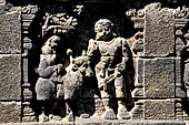 Borobudur, reliefs of the First Gallery balustrade. 