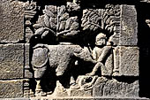 Borobudur, reliefs of the First Gallery balustrade. 