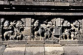 Borobudur, reliefs of the First Gallery balustrade. 