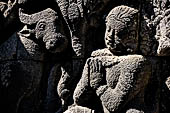 Borobudur, reliefs of the First Gallery balustrade. 