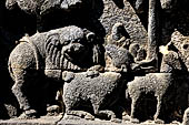 Borobudur, reliefs of the First Gallery balustrade. 