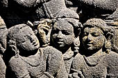 Borobudur, reliefs of the First Gallery balustrade. 