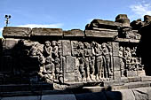 Borobudur, reliefs of the First Gallery balustrade. 