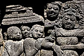 Borobudur, reliefs of the First Gallery balustrade. 