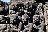 Borobudur, reliefs of the First Gallery balustrade. 