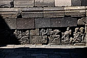 Borobudur, reliefs of the First Gallery balustrade. 