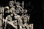 Borobudur, reliefs of the First Gallery balustrade. 