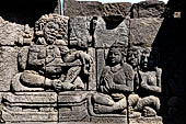 Borobudur, reliefs of the First Gallery balustrade. 