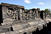 Borobudur, reliefs of the First Gallery balustrade. 