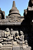 Borobudur, reliefs of the First Gallery balustrade. 