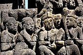 Borobudur, reliefs of the First Gallery balustrade. 