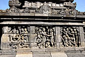 Borobudur, reliefs of the First Gallery balustrade. 