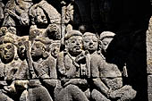 Borobudur, reliefs of the First Gallery balustrade. 