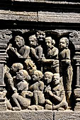 Borobudur, reliefs of the First Gallery balustrade. 