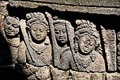 Borobudur, reliefs of the First Gallery balustrade. 