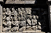 Borobudur, reliefs of the First Gallery balustrade. 