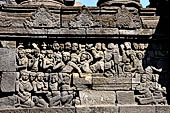 Borobudur, reliefs of the First Gallery balustrade. 