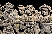 Borobudur, reliefs of the First Gallery balustrade. 