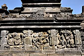 Borobudur, reliefs of the First Gallery balustrade. 