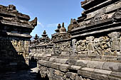 Borobudur, reliefs of the First Gallery balustrade. 