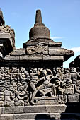 Borobudur, reliefs of the First Gallery balustrade. 