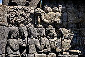 Borobudur, reliefs of the First Gallery balustrade.