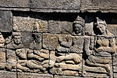 Borobudur, reliefs of the First Gallery balustrade. 