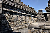 Borobudur reliefs - First Gallery, Northern side - Panel 76-79. 