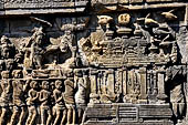 Borobudur reliefs - First Gallery, Northern side - Panel 81. 