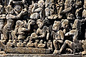 Borobudur reliefs - First Gallery, Northern side - Panel 82. 