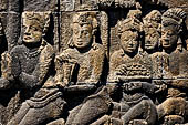 Borobudur reliefs - First Gallery, Northern side - Panel 83. 