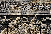 Borobudur reliefs - First Gallery, Northern side - Panel 90. 