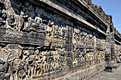 Borobudur reliefs - First Gallery, Northern side - Panels 91-93. 