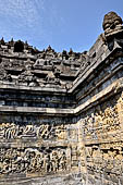 Borobudur reliefs - First Gallery, Northern side - Panel 94. 