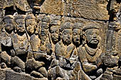 Borobudur reliefs - First Gallery, Northern side - Panel 94. 