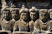 Borobudur reliefs - First Gallery, Northern side - Panel 96. 